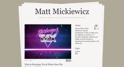 Desktop Screenshot of mattmickiewicz.com