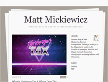 Tablet Screenshot of mattmickiewicz.com